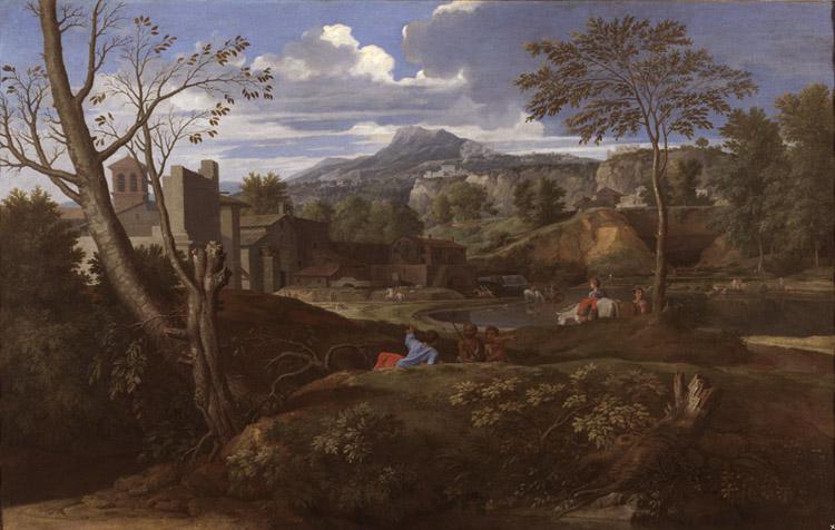 Nicolas Poussin Landscape with Three Men (mk08) Germany oil painting art